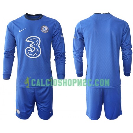 Chelsea Bambino Maglia Prima 2020/2021 Manica Lunga (+ Pantaloncini)